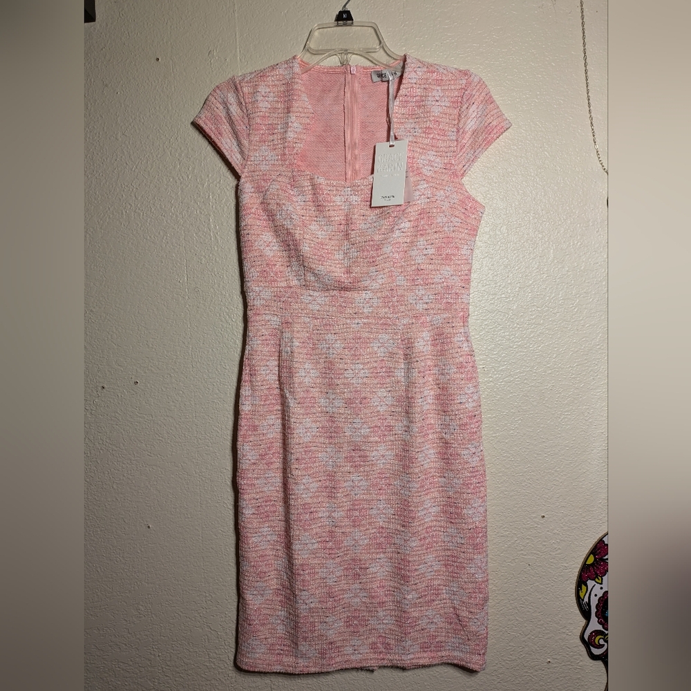 Grace Karin Elegant Pink Cap Sleeve Dress Size Small - Picture 2 of 11